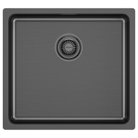 Мойка кухонная Paulmark VISTA 48 PM304844-GM, нержавеющая сталь, вороненая сталь