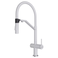 Смеситель для кухни Paulmark ZENDER Ze213155-WH, с подключением к фильтру, белый