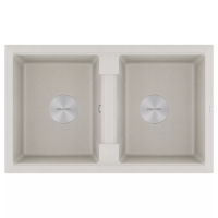 Мойка кухонная Paulmark TANDEM 80/2 PM238150-GR, искусственный гранит (IT-GRANIT), серый