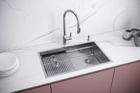 Дозатор для кухонной мойки Paulmark DECUS D004-BS, сталь