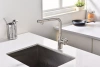 Смеситель для кухни Paulmark Urban Ur213104-BS, с выдвижным изливом, сталь