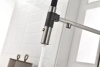 Смеситель для кухни Paulmark Gravity Gr213888-BS, с подключением к фильтру, сталь