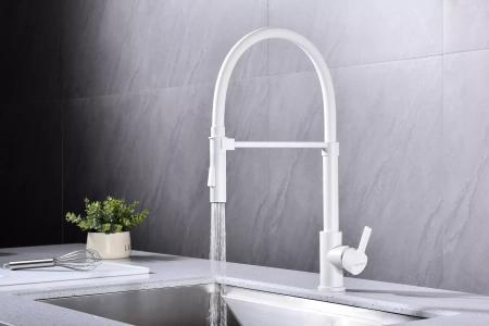 Смеситель для кухни Paulmark Halt Ha214021-WH, белый