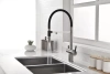 Смеситель для кухни Paulmark Gravity Gr213888-BS, с подключением к фильтру, сталь