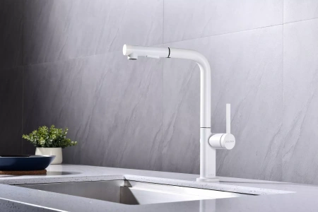 Смеситель для кухни Paulmark Neo Ne214419-WH, белый