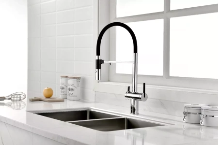 Смеситель для кухни Paulmark Gravity Gr213888-CR, с подключением к фильтру, хром