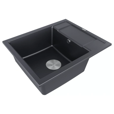Мойка кухонная Paulmark FLUGEN 50-600 PM216050-BLM, искусственный гранит (IT-GRANIT), черный