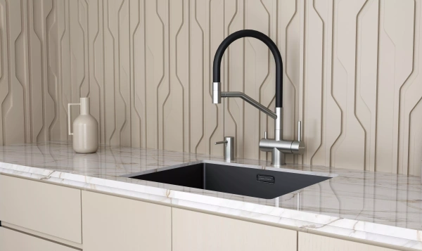 Дозатор для кухонной мойки Paulmark STORK D006-BS, сталь