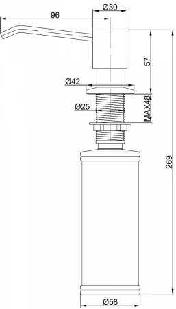 Дозатор для кухонной мойки Paulmark REIN D002-328, бежевый