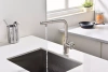 Смеситель для кухни Paulmark Urban Ur213104-BS, с выдвижным изливом, сталь