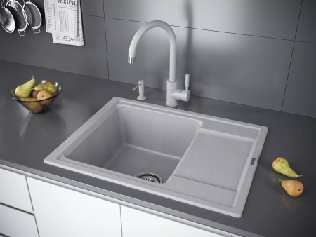 Дозатор для кухонной мойки Paulmark DECUS D004-GR, серый