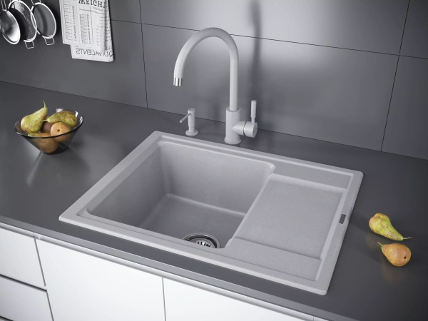 Дозатор для кухонной мойки Paulmark DECUS D004-GR, серый