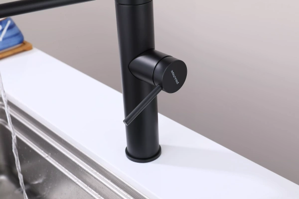 Смеситель для кухни Paulmark GANYMEDE Ga213199-AN, с подключением к фильтру, антрацит