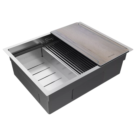 Мойка кухонная Paulmark NEXT-MULTI SINK 58 PM785845-BS, нержавеющая сталь, сталь