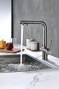 Смеситель для кухни Paulmark SERPENTINE Se213222-GM, с подключением к фильтру, вороненая сталь