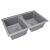 Мойка кухонная Paulmark TANDEM 80/2 PM238150-GRM, искусственный гранит (IT-GRANIT), серый