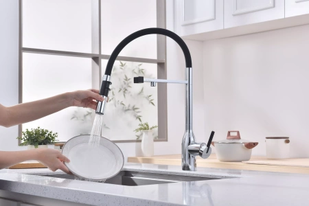 Смеситель для кухни Paulmark MAGNETO Ma213188-CR, с подключением к фильтру, хром