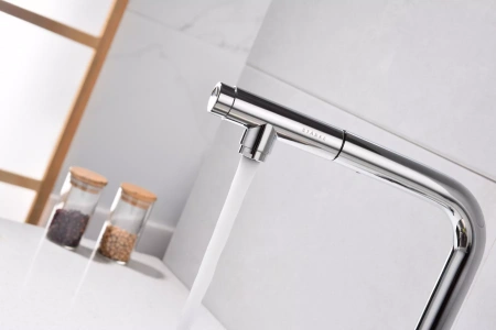 Смеситель для кухни Paulmark Urban Ur213104-CR, с выдвижным изливом, хром