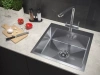 Смеситель для кухни Paulmark Skalen Sk213020-BS, с подключением к фильтру, сталь