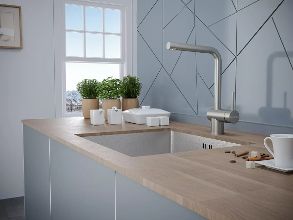 Смеситель для кухни Paulmark Spring Sp212067-BS, сталь