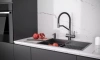Дозатор для кухонной мойки Paulmark STORK D006-GM, вороненая сталь