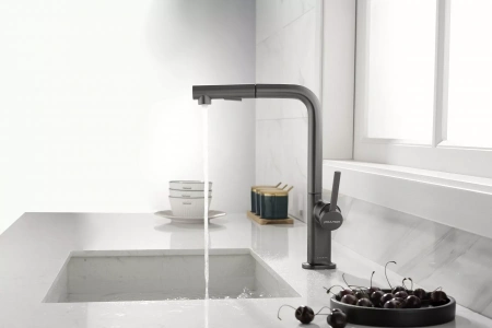 Дозатор для кухонной мойки Paulmark DECUS D004-FI, красный