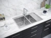 Мойка кухонная Paulmark KRONER 78/2SF PM227851-BSL, нержавеющая сталь, сталь