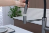 Смеситель для кухни Paulmark GANYMEDE Gd613199-GM, с подключением к фильтру, вороненая сталь
