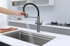Смеситель для кухни Paulmark NEXUS Nd613999-GM, с подключением к фильтру, вороненая сталь