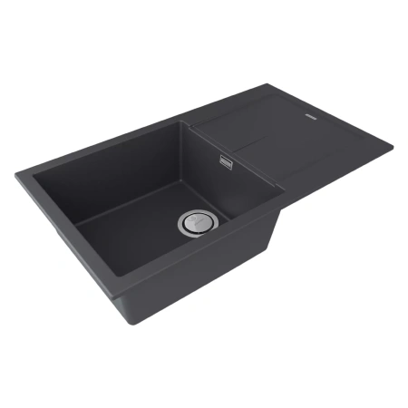 Мойка кухонная Paulmark EXTENSIO 86 PM988650-AN, искусственный камень (ACRYSTONE), антрацит