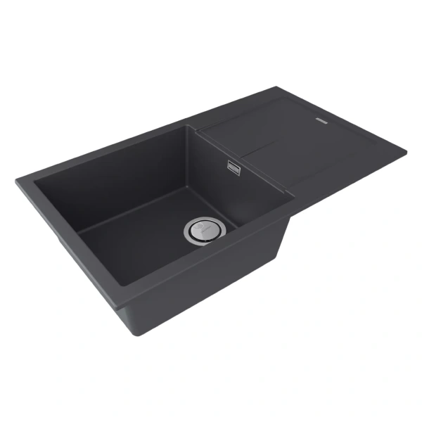 Мойка кухонная Paulmark EXTENSIO 86 PM988650-AN, искусственный камень (ACRYSTONE), антрацит