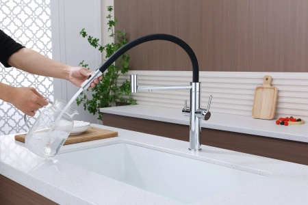 Смеситель для кухни Paulmark NEXUS Ne213999-CR, с подключением к фильтру, хром