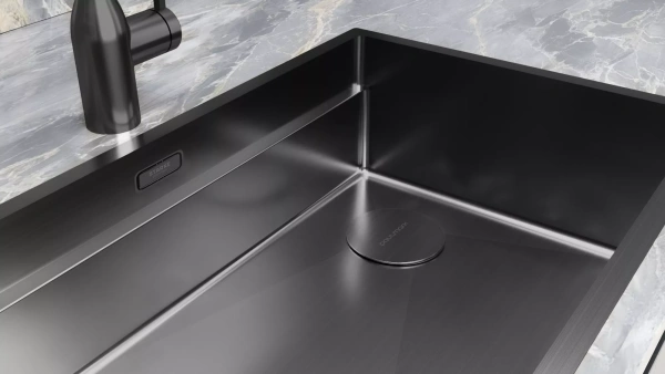 Мойка кухонная Paulmark NEXT-MULTI SINK 54 PM785445-GM, нержавеющая сталь, вороненая сталь