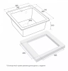 Мойка кухонная Paulmark KANTE 45 PM104651-GR, искусственный гранит (IT-GRANIT), серый
