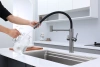 Смеситель для кухни Paulmark NEXUS Nd613999-GM, с подключением к фильтру, вороненая сталь