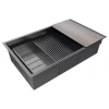 Мойка кухонная Paulmark NEXT-MULTI SINK 74 PM787445-GM, нержавеющая сталь, вороненая сталь