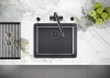 Смеситель для кухни Paulmark Wetter We213030-GM, с подключением к фильтру, вороненая сталь