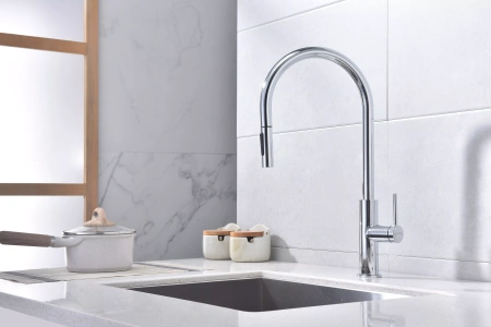 Смеситель для кухни Paulmark Senso Se215180-CR, сенсорный душ / струя, хром