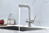 Смеситель для кухни Paulmark SERPENTINE Se213222-BS, с подключением к фильтру, сталь