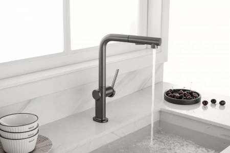 Дозатор для кухонной мойки Paulmark DECUS D004-FI, красный