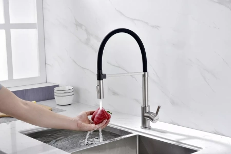 Смеситель для кухни Paulmark Halt Ha214021-BS, сталь