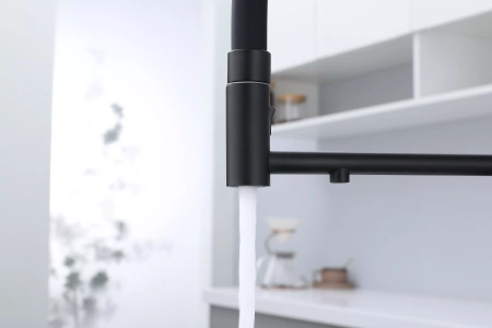 Смеситель для кухни Paulmark NEXUS Ne213999-AN, с подключением к фильтру, антрацит