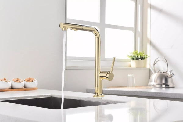 Смеситель для кухни Paulmark Neo Ne214419-G, золото