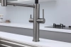 Смеситель для кухни Paulmark NEXUS Nd613999-GM, с подключением к фильтру, вороненая сталь
