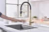 Смеситель для кухни Paulmark MAGNETO Ma213188-LG, с подключением к фильтру, зотоло