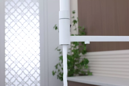 Смеситель для кухни Paulmark GANYMEDE Ga213199-WH, с подключением к фильтру, белый