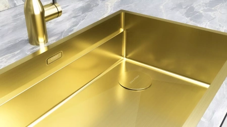Мойка кухонная Paulmark NEXT-MULTI SINK 58 PM785845-LG, нержавеющая сталь, зотоло