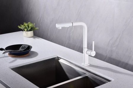 Смеситель для кухни Paulmark Neo Ne214419-WH, белый