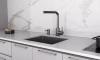 Дозатор для кухонной мойки Paulmark STORK D006-GM, вороненая сталь