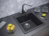 Мойка кухонная Paulmark KANTE 45 PM104651-BL, искусственный гранит (IT-GRANIT), черный